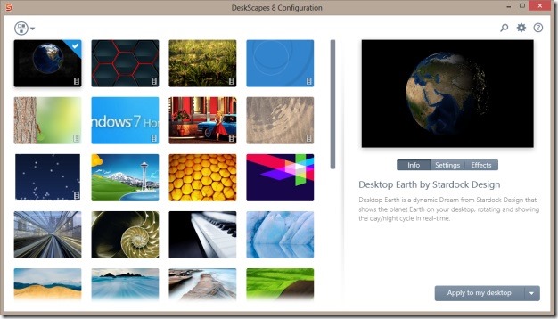 fondos de pantalla animados y escenarios de ensueÃ±o en Windows 8