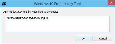 recuperar la clave de producto de Windows 10 del BIOS