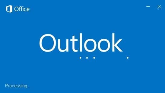 Outlook 2016 se bloquea al procesar el inicio de carga del perfil