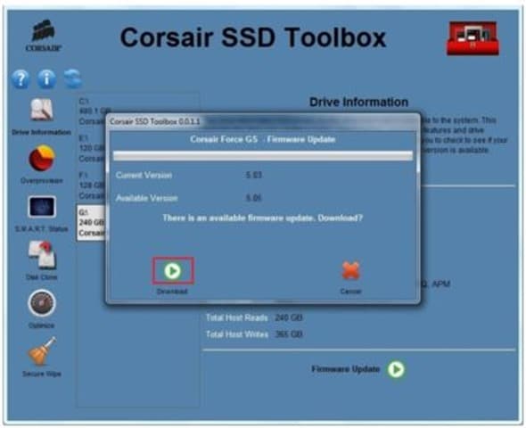 Actualice el firmware Corsair Step2 SSD