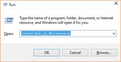 Abra la configuraciÃ³n del protector de pantalla en la imagen 4 de Windows 10