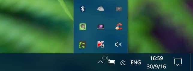 el icono de volumen falta en la barra de tareas de Windows 10 pic3