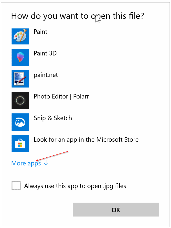 habilitar el visor de fotos de Windows en Windows 10 pic3