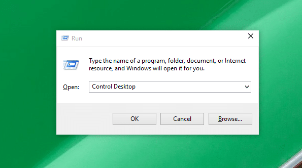 Abra el método 2 del panel de personalización de Windows 10