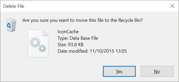 Reconstruir la cachÃ© de iconos de Windows 10 paso 5