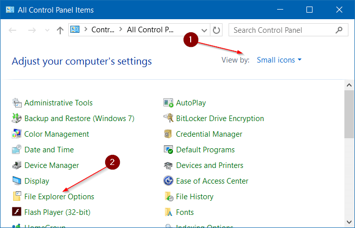 Opciones de carpeta abierta en Windows 10 pic4