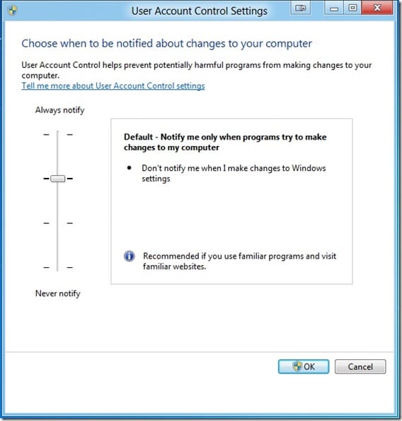 Las aplicaciones de Metro no funcionan en Windows 8 Paso 1