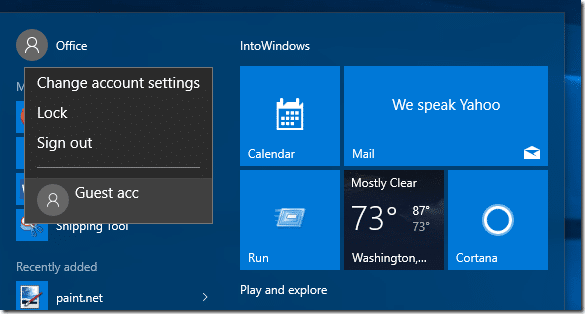 Crear una cuenta de usuario invitado en Windows 10 Paso 6