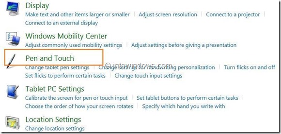 Habilite o deshabilite la pantalla táctil en Windows 8 Step6