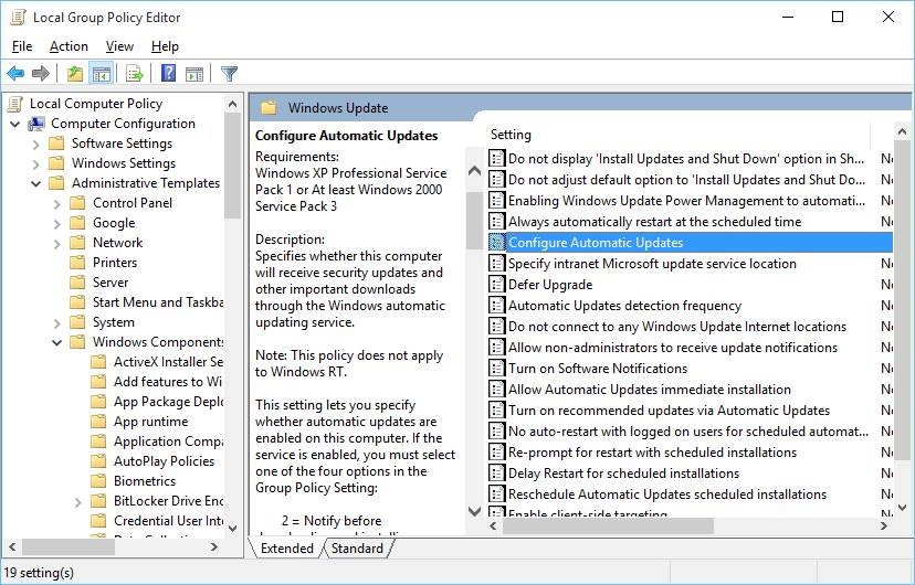 Deshabilitar Windows Update en Windows 10 Step3