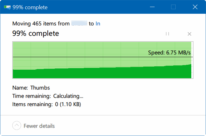 mover una carpeta de unidad en Windows 10 paso 9