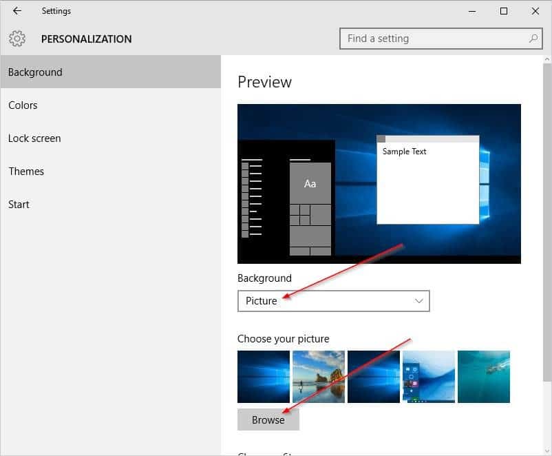 Cambia el fondo de pantalla de tu escritorio de Windows 10 step2