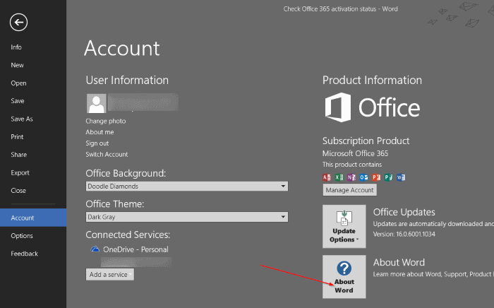 comprobar el cambio del estado de activaciÃ³n de Office 365 u Office 2016 (8)