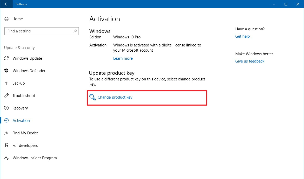 Cambiar la clave del producto en Windows 10 S