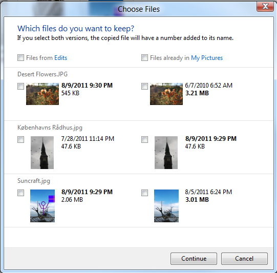 Windows 8: nuevo cuadro de diÃ¡logo de resoluciÃ³n de conflictos