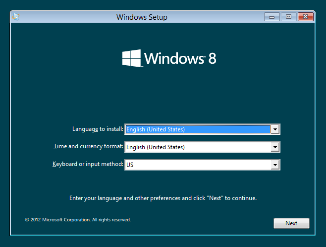 Vista previa del consumidor de Windows 8: instalación de Windows
