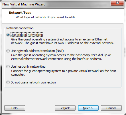 VMware Workstation 8 - Vista previa del consumidor de Windows 8: tipo de red