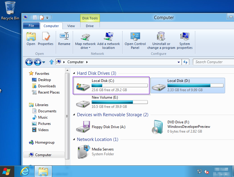 Windows 8 VHD - Escritorio
