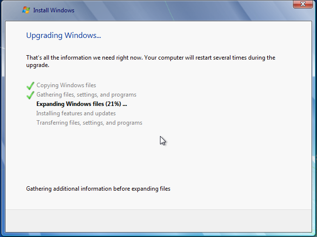 Actualización a Windows 7