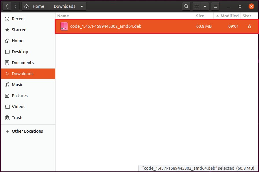 Instalador de VS Code deb para Ubuntu