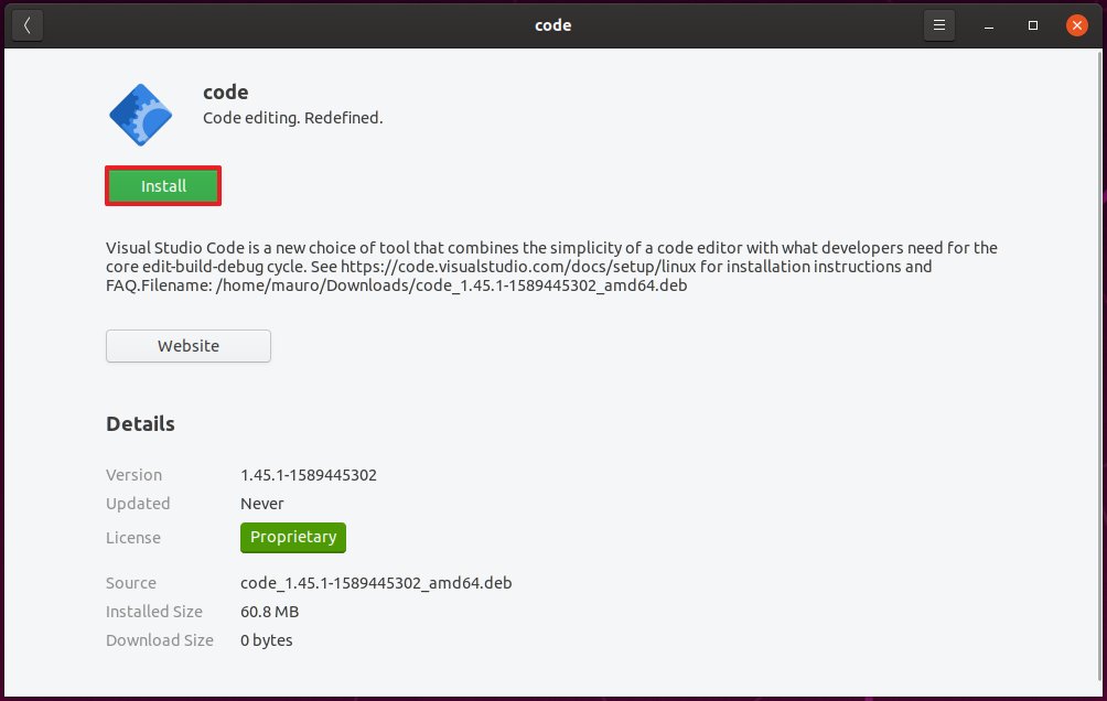 Instalación de la GUI de Visual Studio Code en Ubuntu