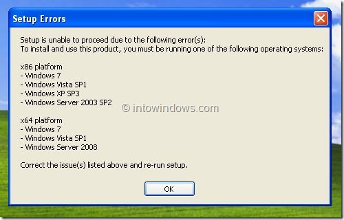Instale Office 2010 en Windows XP SP2