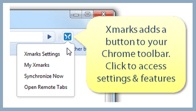 Botón de menú Xmarks