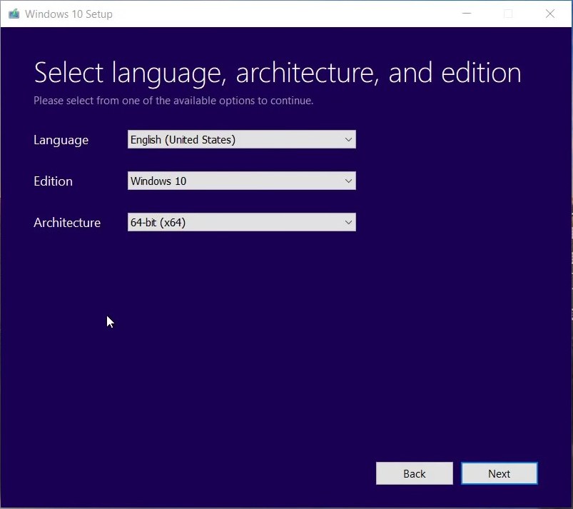 ConfiguraciÃ³n de la herramienta de creaciÃ³n de medios de Windows 10