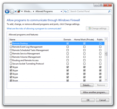 Configuración de Firewall de Windows